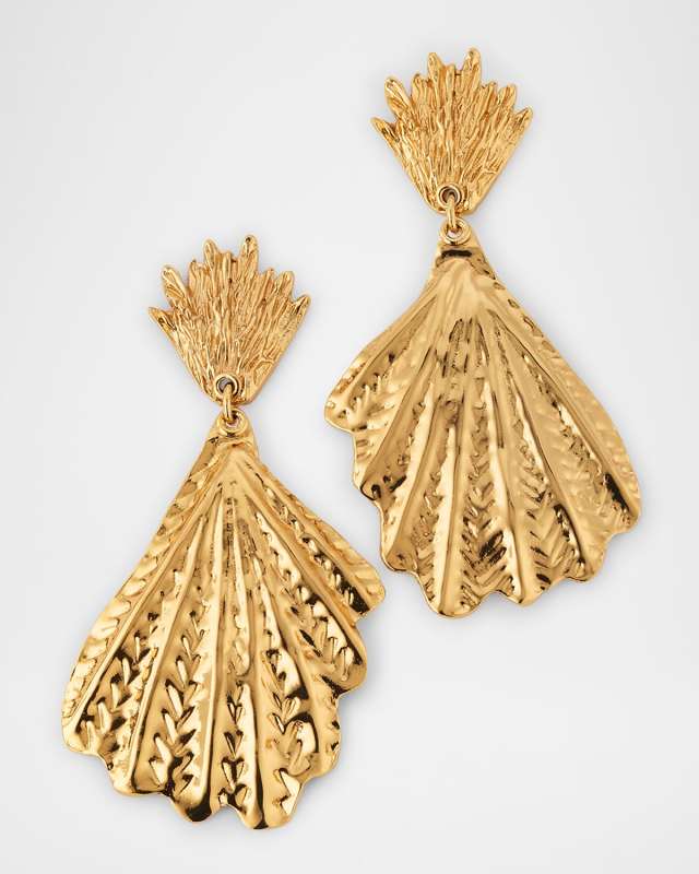 Double Shell Drop Earrings